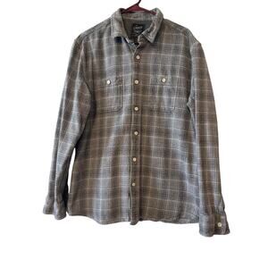 Grayers Heritage Flannel Gray/Black Men's Size XL  Cotton Long Sleeve